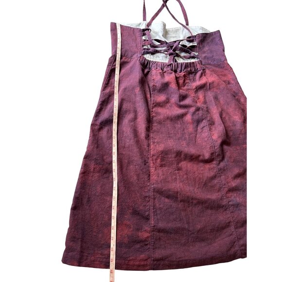 Handmade Hemp Organic Cotton Dress Knee LengthEmbroidered Boho Lagenlook Woodsy - Picture 11 of 16